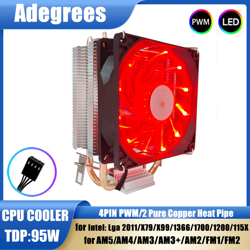 2 Heat-pipes CPU Cooler Tower  - огляд і ціна Cpu Heatsink