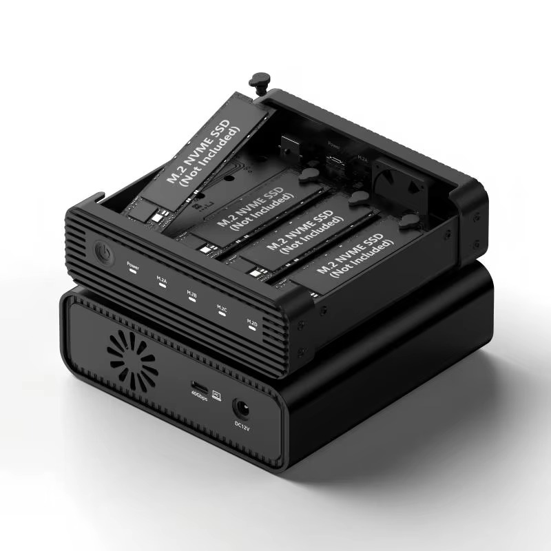 Aluminum M2 4-Bay USB4 Externa - огляд і ціна Case Fan
