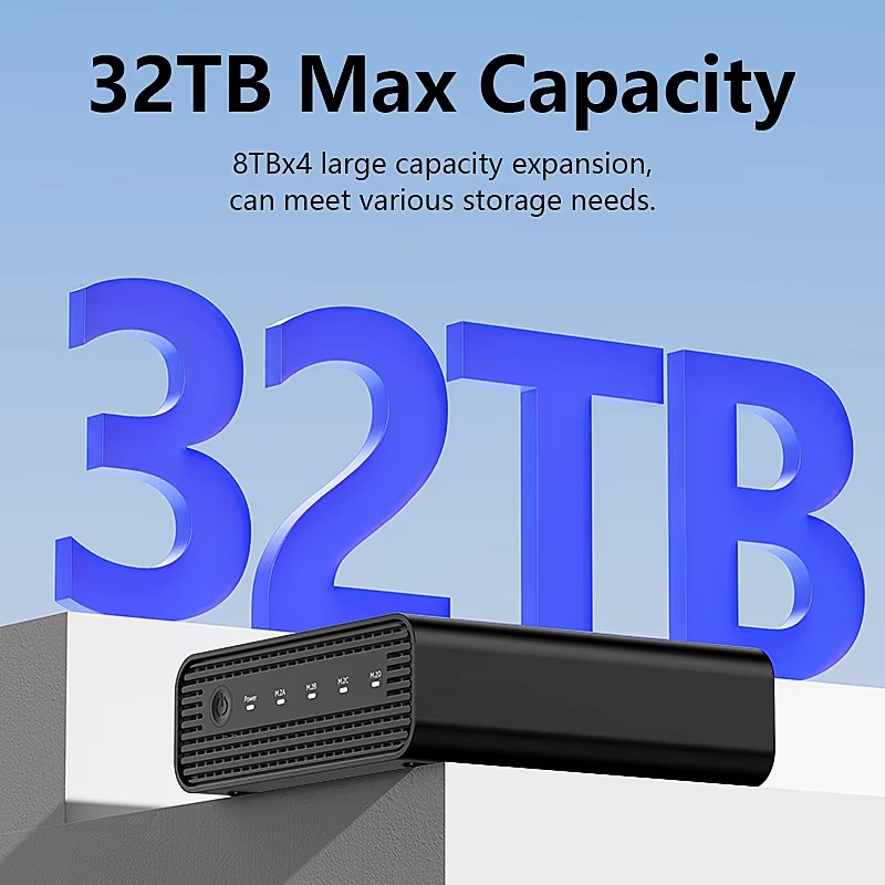 Aluminum M2 4-Bay USB4 Externa - огляд і ціна Case Fan